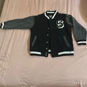 Black jacket with gray sleeves